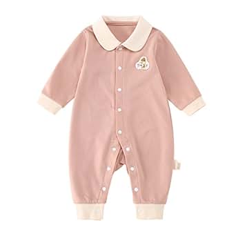 pureborn 婴儿男孩女孩连衫裤卡通长颈鹿连衣裤连体裤连服装